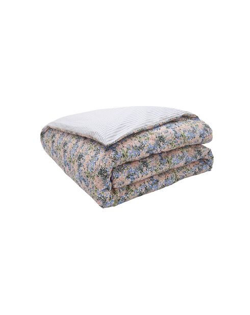 Bosquet - Funda nórdica de percal de algodón azul estampada