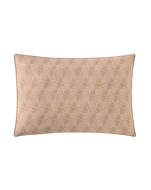 Hypnos - Taie d'oreiller imprimée en percale de coton beige