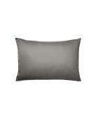 Grand Hôtel - Taie d'oreiller unie en satin de coton gris zinc