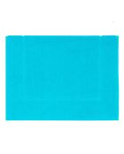 Aqua - Türkisblaue schlichte Baumwoll-Badematte - 60x100 cm