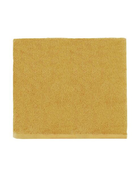 Aqua - Lenzuolo da doccia in cotone tinta unita giallo zafferano - 65x125 cm