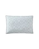 Nui - Bedruckter Kissenbezug aus blauem Baumwollsatin