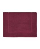 Aqua - Tappeto da bagno in cotone tinta unita rosso melograno - 60x60 cm