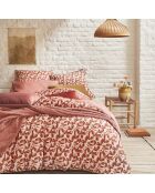 Allegoria - Funda de edredón con estampado de percal de algodón rojo