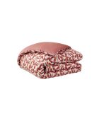 Allegoria - Funda de edredón con estampado de percal de algodón rojo