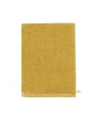 Aqua - Gant de toilette uni en coton jaune safran - 16x21 cm