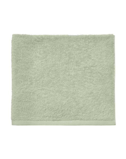 Aqua - Drap de douche unie en coton vert sauge - 65x125 cm