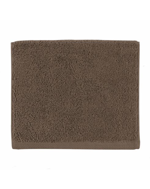 Aqua - Saracen bruin effen katoenen badlaken - 90x170 cm