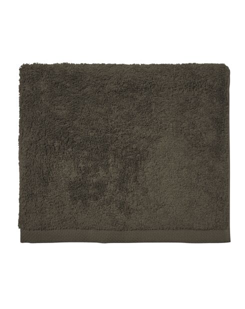 Aqua - Serviette de bain unie en coton vert - 55x100 cm