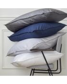 Palazzo - Lenzuolo con angoli elasticizzati in raso di cotone tinta unita, cappuccio grigio zinco 30 cm