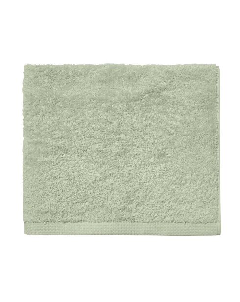 Aqua - Serviette de bain unie en coton vert sauge - 55x100 cm