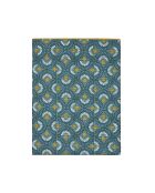 Eclipse - Lenzuolo piatto con stampa in percalle di cotone blu smeraldo