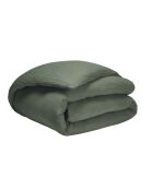 Tendresse - Funda nórdica lisa de gasa de algodón verde