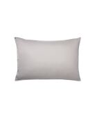 Grand Hôtel - Taie d'oreiller unie en satin de coton gris argent