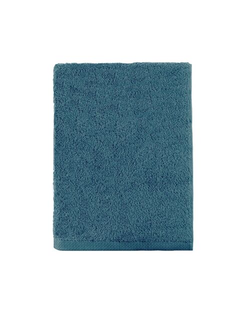 Aqua - Serviette de bain unie en coton vert émeraude - 55x100 cm