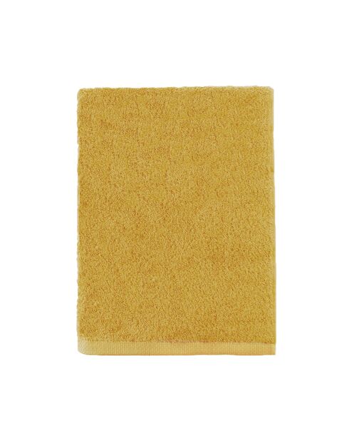 Aqua - Safrangelbes schlichtes Baumwoll-Badetuch - 90x170 cm