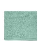 Aqua - Serviette invitée unie en coton bleu lagune - 30x50 cm