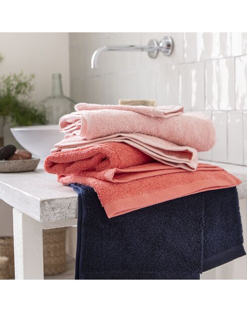 Aqua - telo da bagno in cotone color latte alla fragola, tinta unita, 55x100 cm