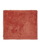 Aqua - Serviette de bain unie en coton orange - 55x100 cm