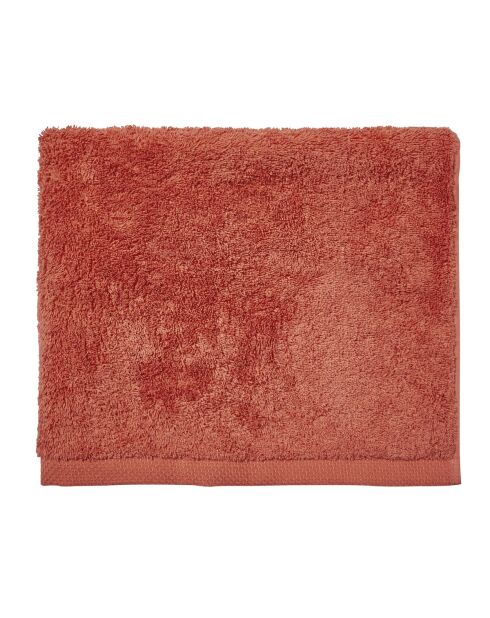 Aqua - Serviette de bain unie en coton orange - 55x100 cm