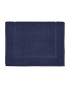 Aqua - Tappeto da bagno in cotone tinta unita blu notte - 60x60 cm