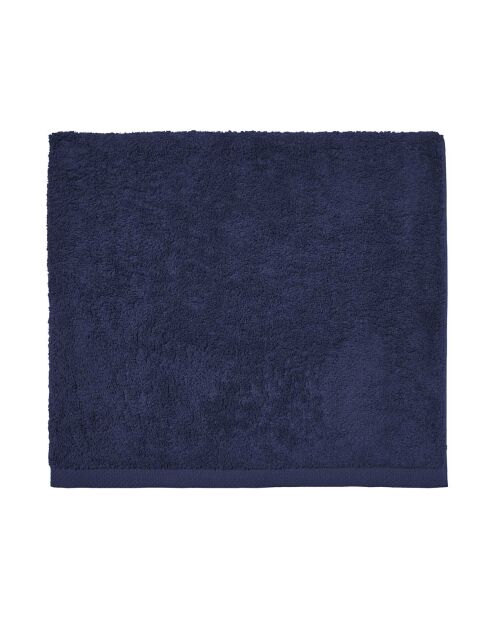 Aqua - Lenzuolo da doccia in cotone tinta unita blu notte - 65x125 cm