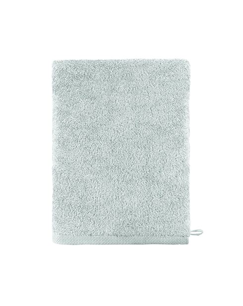 Aqua - schlichter, federgrauer Baumwollwaschlappen - 16x21 cm