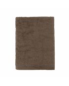 Aqua - Serviette de bain unie en coton marron sarrazin - 55x100 cm