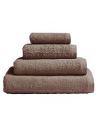 Aqua - Serviette de bain unie en coton marron sarrazin - 55x100 cm