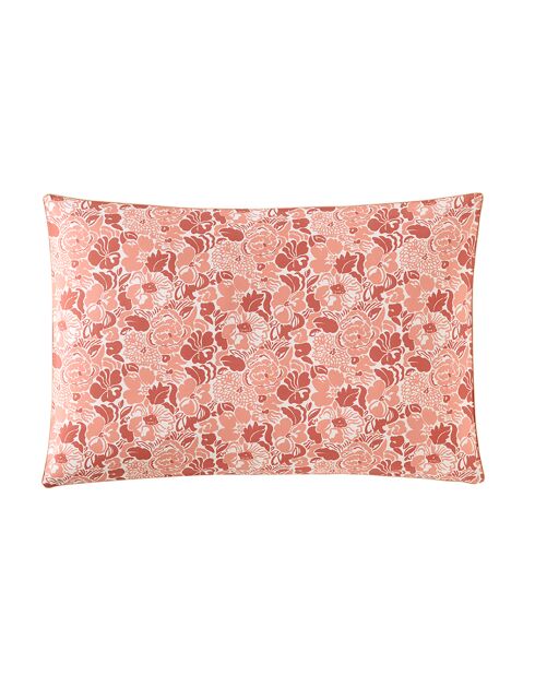 Gloria - Taie d'oreiller imprimée en percale de coton rose