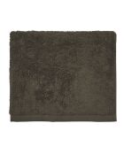 Aqua - Serviette invitée unie en coton vert - 30x50 cm