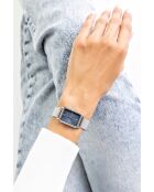 Damenuhr aus silbernem Stahl