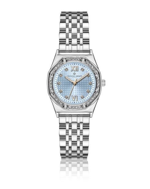 Damenuhr aus silbernem Stahl