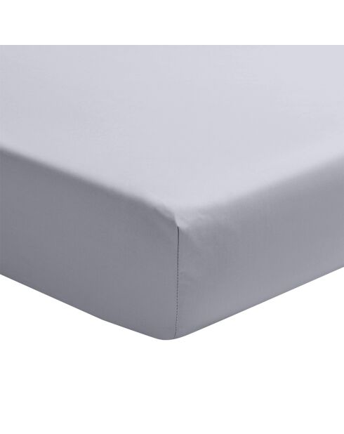 Palazzo - Lenzuolo con angoli elasticizzati in raso di cotone tinta unita, cappello grigio argento 40 cm