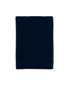 Aqua — Marineblaues schlichtes Baumwoll-Badetuch — 55x100 cm