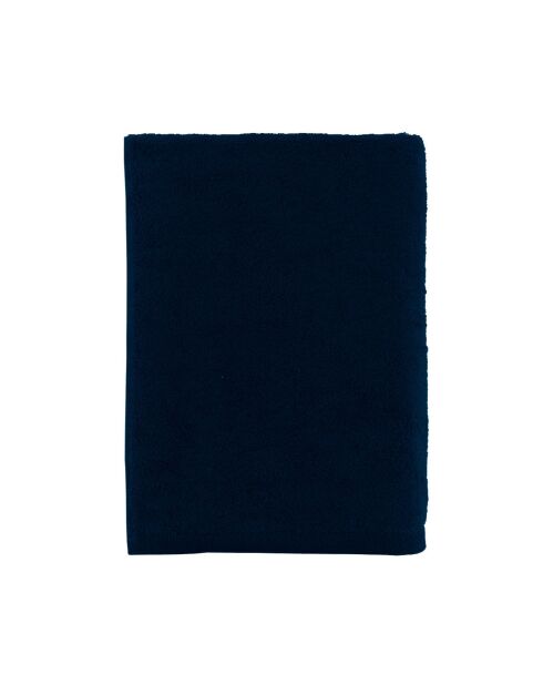 Aqua — Marineblaues schlichtes Baumwoll-Badetuch — 55x100 cm