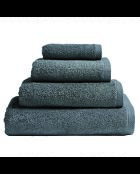 Aqua - Telo doccia liscio in cotone grigio ardesia - 65x125 cm