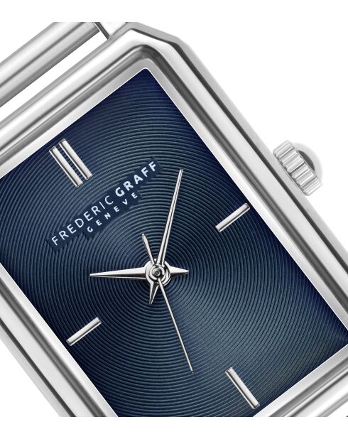 Damenuhr aus silbernem Stahl