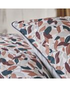 Murmure - Drap plat imprimé en percale de coton violet