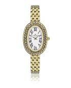 Horloge van goudkleurig staal voor dames