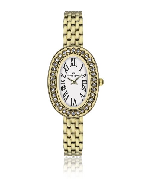 Horloge van goudkleurig staal voor dames