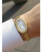 Horloge van goudkleurig staal voor dames