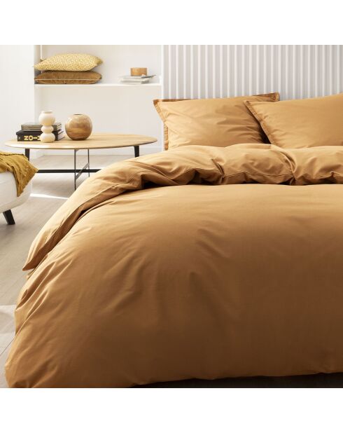 Tout Doux - Drap plat uni en coton ambre