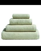 Aqua - Serviette de bain unie en coton seigle - 55x100 cm