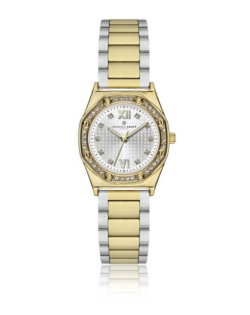 Montre femme en acier doré/argenté