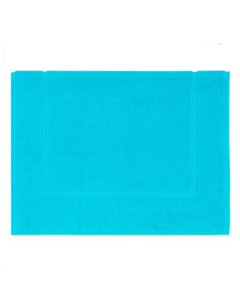 Aqua - Türkisblaue schlichte Baumwoll-Badematte - 60x60 cm