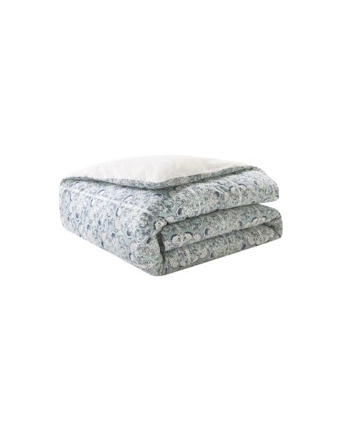 Imperial - Funda nórdica de percal de algodón azul estampada