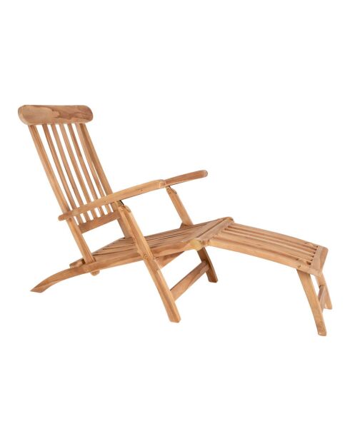 Chaise longue en teck Arrecife naturel - 150x60x95 cm