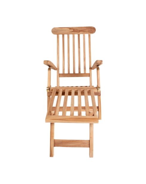 Chaise longue en teck Arrecife naturel - 150x60x95 cm