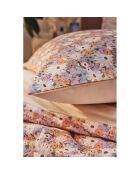 Love Story - Juego de cama de percal de algodón estampado, fundas de almohada rectangulares moradas